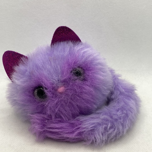 Pomsies Speckles Purple Kitty Cat Pet Interactive Toy Works - Picture 3 of 9